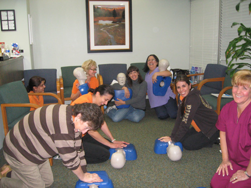 Smile Life Dental staff in CPR Class
